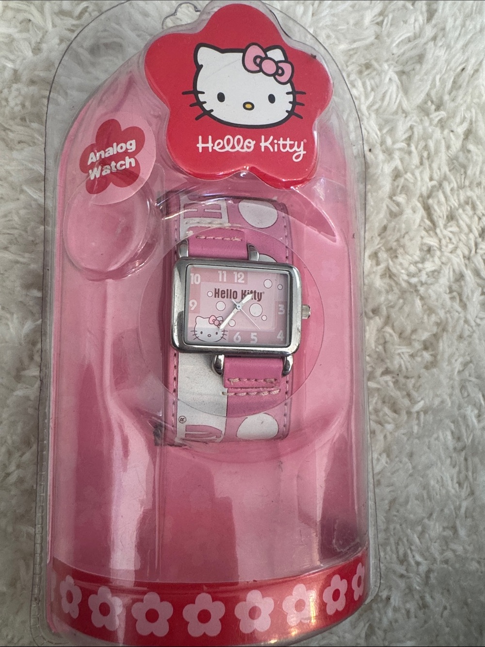 Hello Kitty Pink and White Kids Analog Watch